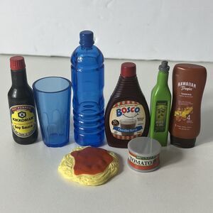 Toy Grocery Condiments With A Water Bottle And Cup ￼